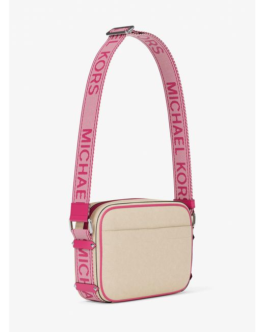 MICHAEL Michael Kors Pink Mk Maeve Large Canvas Crossbody Bag