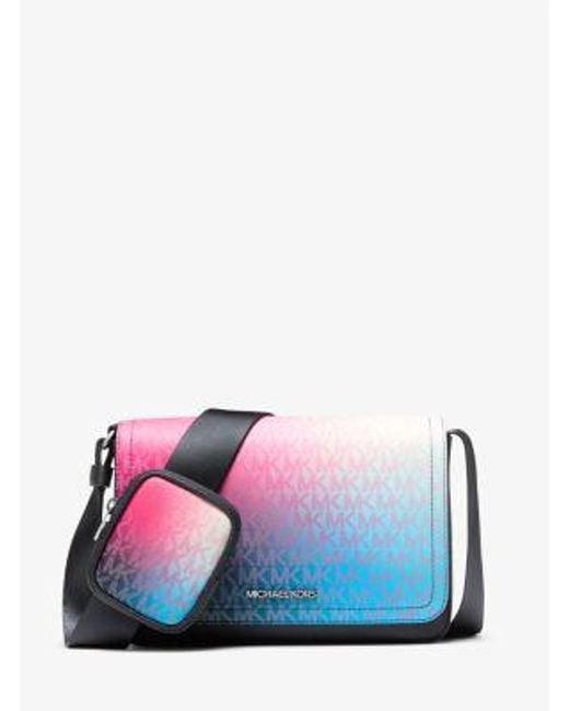 Michael Kors Blue Cooper Small Ombré Signature Logo Crossbody Bag With Pouch for men