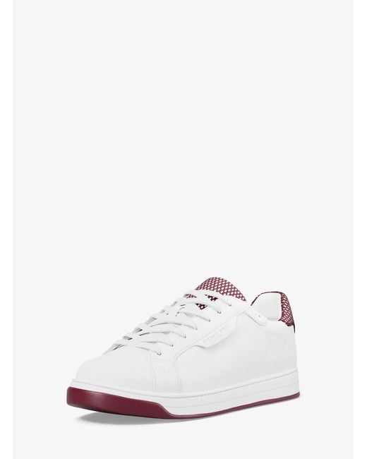 Michael Kors White Keating Leather Sneaker for men