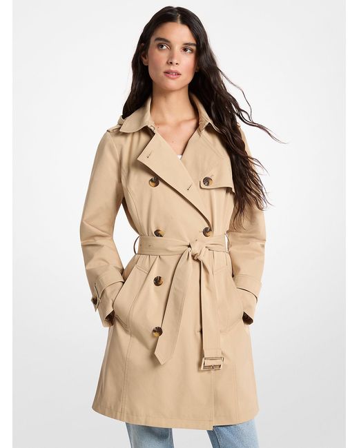Michael Kors Natural Belted Trench Coat