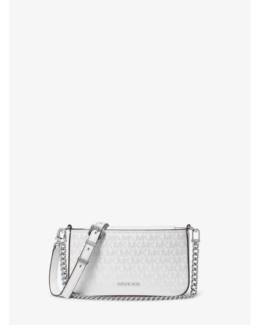 Mkpochette Transformable Bryant Pequeño Con Logotipo Metalizado MICHAEL Michael Kors de color White