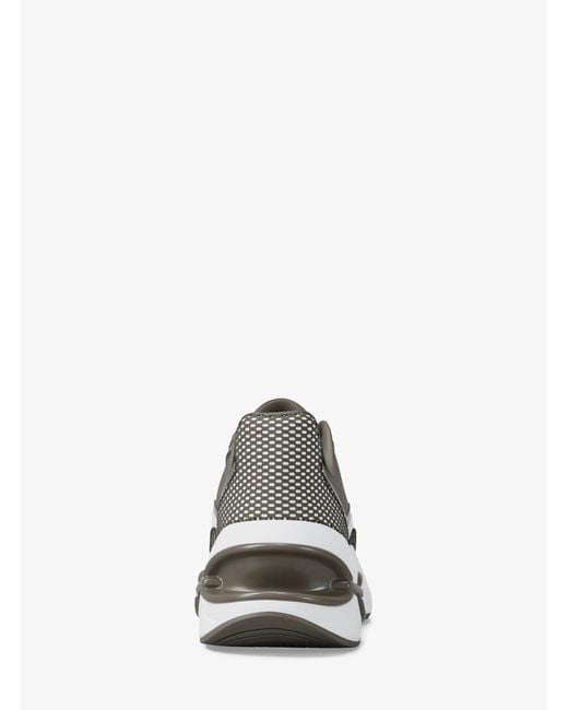 MICHAEL Michael Kors White Mk Toni Mixed-Media Trainers