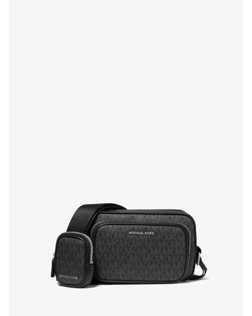 Michael Kors Black Hudson Logo Camera Bag With Pouch for men