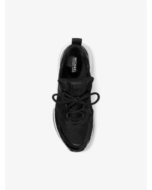 Michael Kors White Olympia Mixed-Media Trainer