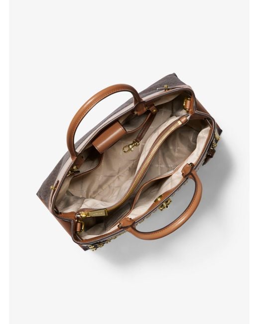 Michael kors gramercy 2025 large logo satchel