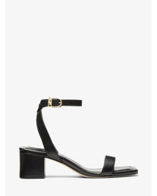 Michael Kors White Merriam Leather Sandal