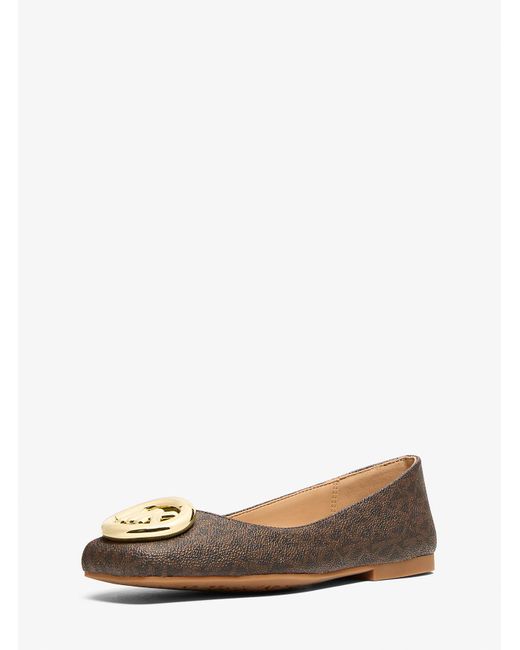 Mk Ballerine Milan En Daim MICHAEL Michael Kors en coloris White