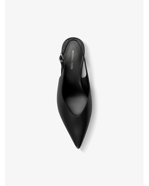 MICHAEL Michael Kors Black Mk Tonya Leather Slingback Pump