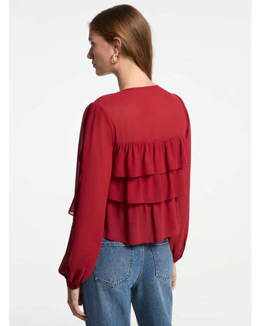 MICHAEL Michael Kors Mk Tiered Georgette Blouse