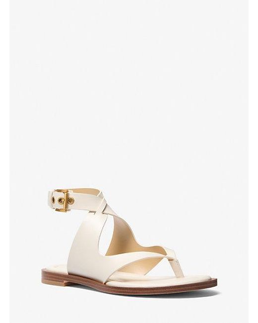 MICHAEL Michael Kors Natural Mk Irene Leather Wrap Sandal