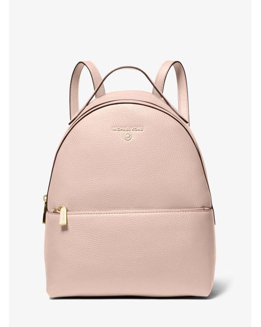 MICHAEL Michael Kors Pink Valerie Medium Pebbled Leather Backpack