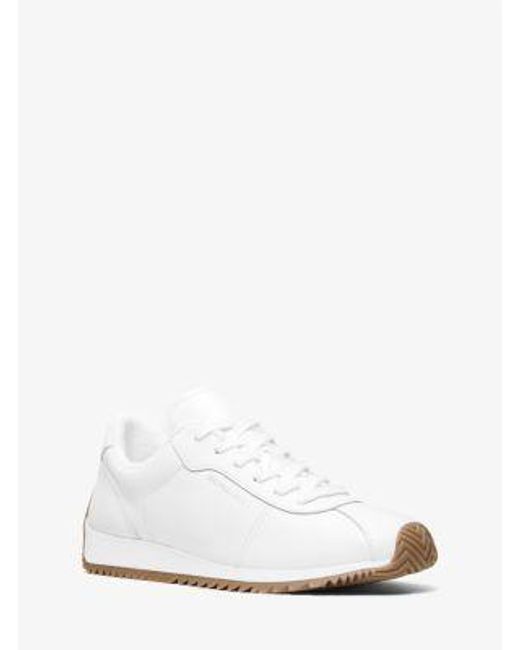 Michael Kors White Rhodes Leather Trainer
