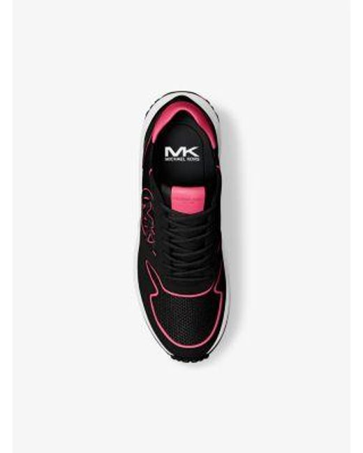 Michael Kors White Dax Mixed-Media Trainer for men