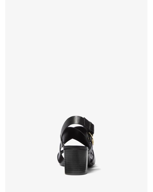 MICHAEL Michael Kors White Mk Vera Leather Sandal