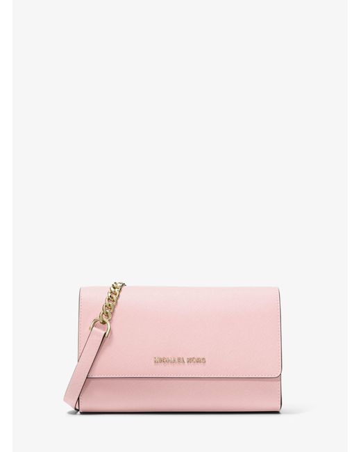 Michael Kors Pink Saffiano Leather 3-in-1 Crossbody