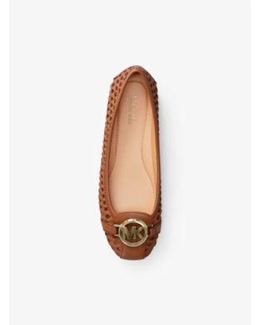 Michael Kors Fulton Woven Moccasin in Brown | Lyst
