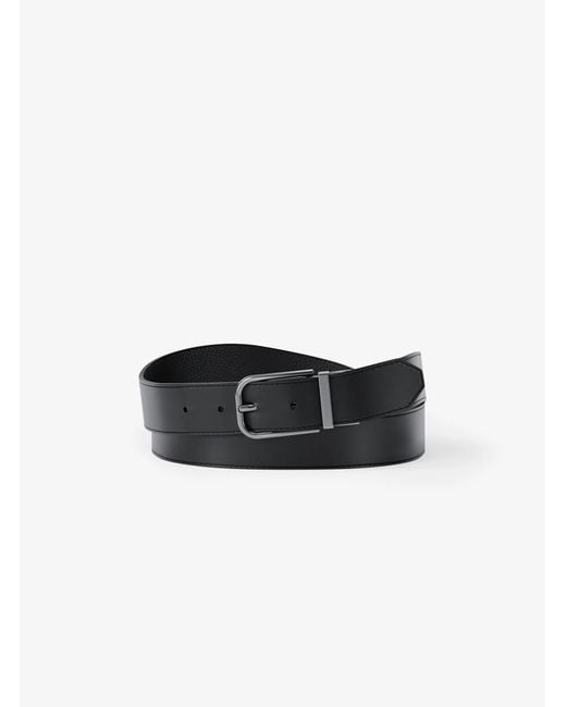 Michael Kors Black Mk Reversible Leather Belt for men