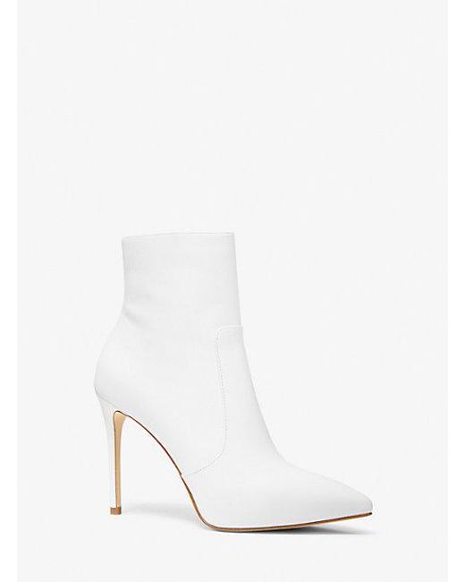 Michael Kors White Rue Leather Boot