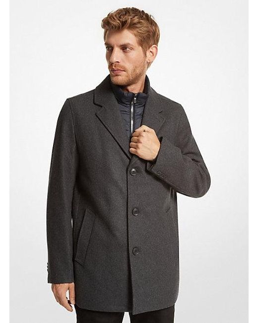 Michael Kors Gray 2-in-1 Wool Blend Coat for men