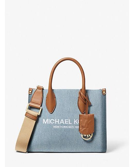 Michael Kors Blue Mirella Small Denim Crossbody Bag