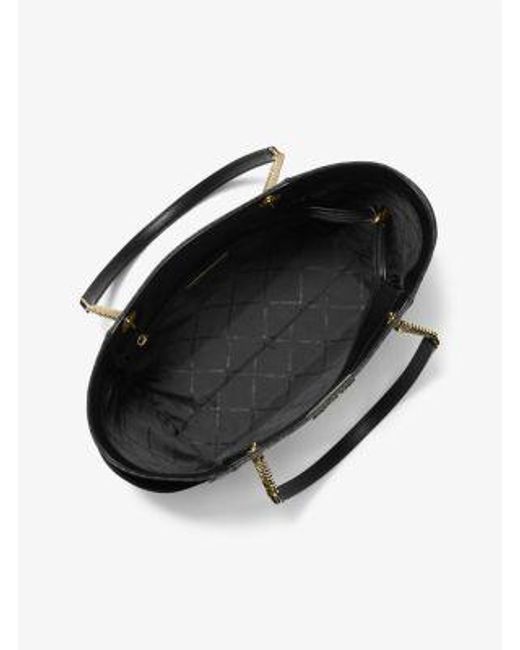 Mk Borsa A Spalla Jet Set Grande Con Logo di Michael Kors Outlet in Black