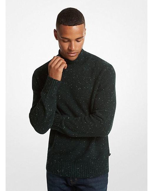 Michael Kors Black Recycled Wool Blend Roll-neck Sweater for men