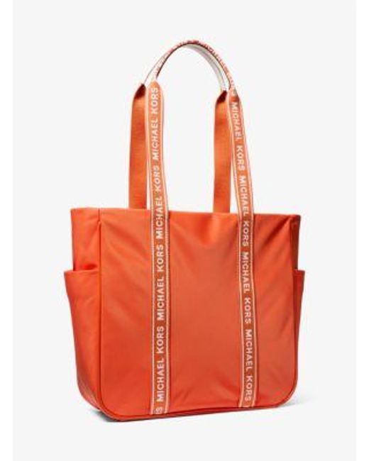 Michael Kors Orange Jet Set Large Nylon Tote Bag