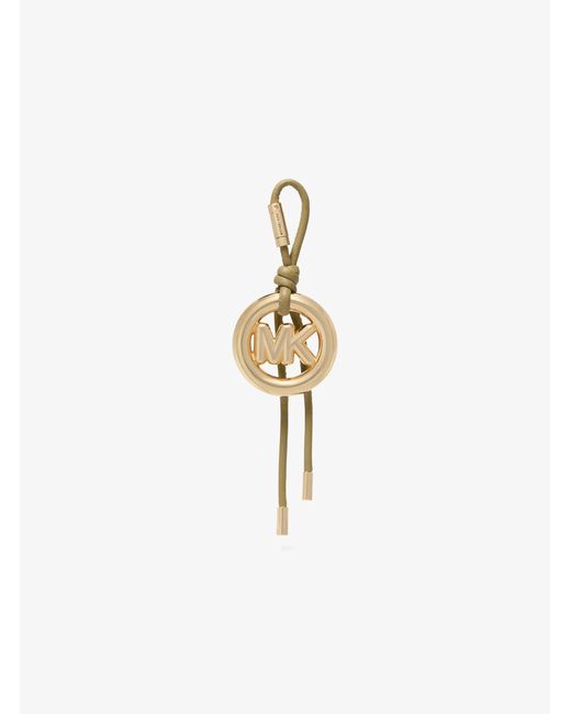 MICHAEL Michael Kors White Mk Leather Mk Pop Charm