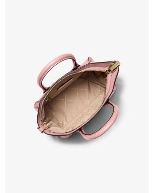 Michael Kors Pink Avril Small Pebbled Leather Satchel
