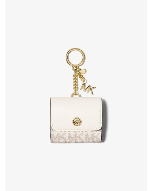 Michael Kors Logo And Faux Leather Clip Case For Apple Airpods® in