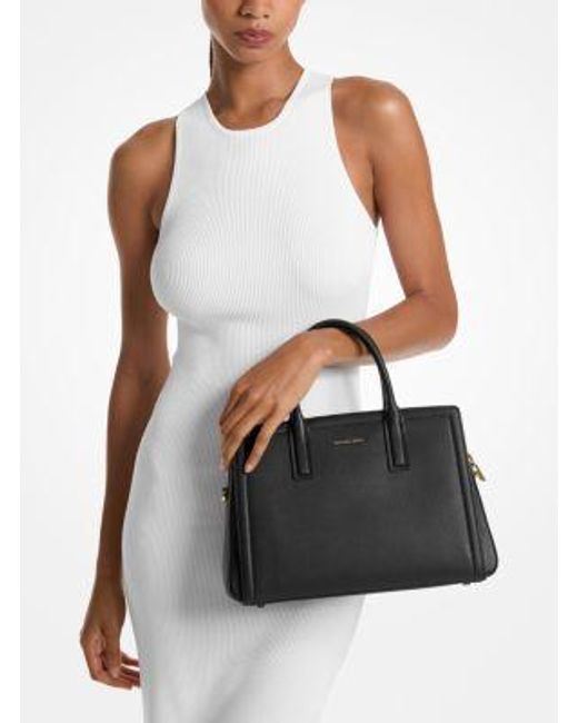 Michael Kors Black Laila Medium Leather Satchel