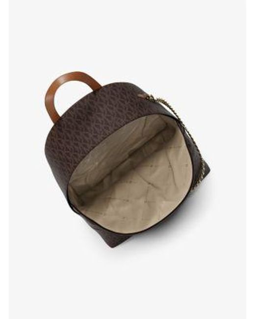 Michael Kors Brown Slater Medium Signature Logo Backpack