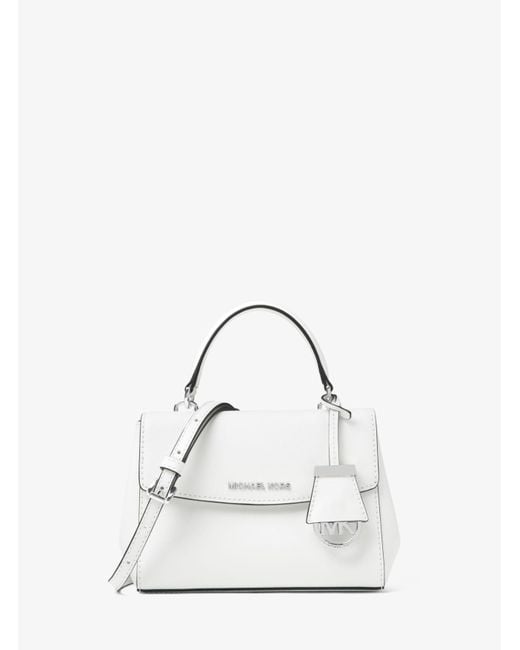 Michael Kors Ava Extra Small Saffiano Leather Crossbody - Optic White  32F5GAVC1L-085 889154887565 - Handbags, Ava - Jomashop