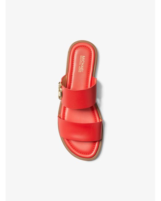 MICHAEL Michael Kors Red Mk Vera Leather Sandal