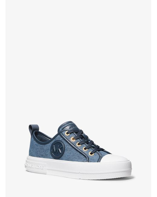 Michael Kors Blue Sneaker Evy Aus Denim