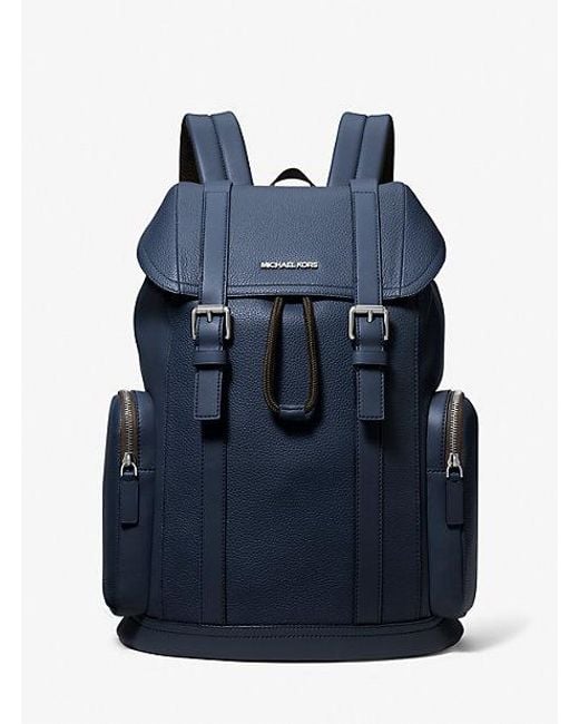 Michael Kors Blue Cooper Pebbled Leather Backpack for men