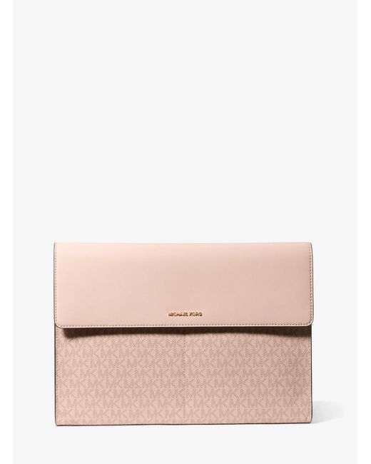 MICHAEL Michael Kors Pink Mk Jet Set Signature Logo Laptop Case