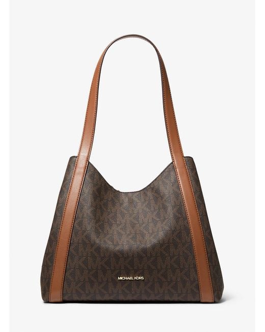 Mk Grand Sac Porté Épaule Rosemary À Logo Signature Michael Kors Outlet en coloris Brown