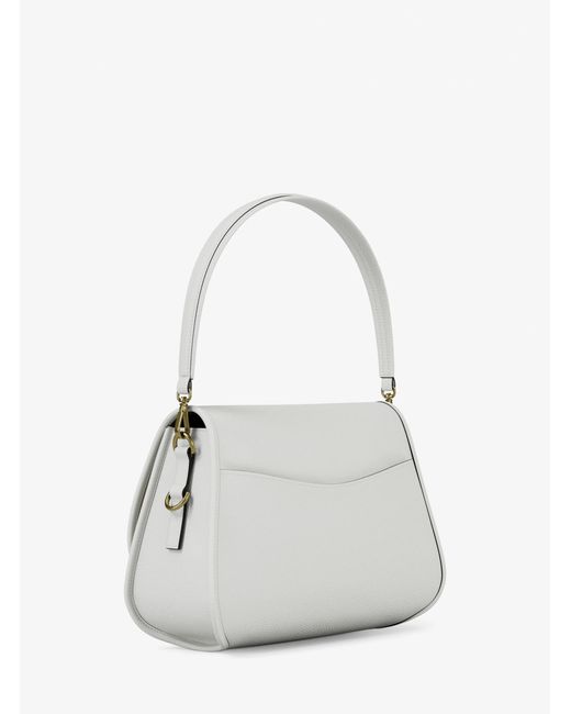MICHAEL Michael Kors White Mk Holmes Medium Pebbled Leather Convertible Messenger Bag