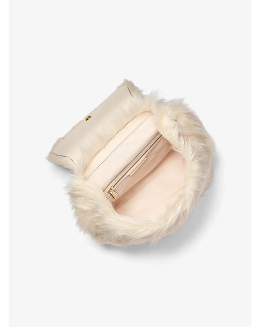 MICHAEL Michael Kors Natural Quinn Medium Flap Backpack