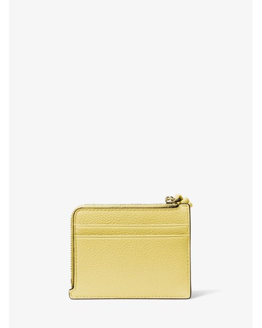 MICHAEL Michael Kors Metallic Jet Set Small Pebbled Leather Card Case Wristlet