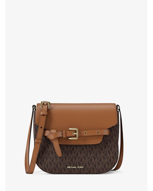 Mk Petite Sacoche À Bandoulière Emilia Avec Logo Signature MICHAEL Michael Kors en coloris Brown