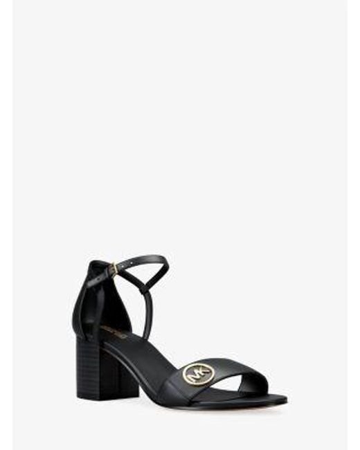 Michael Kors White Hannah Block Heel Sandal