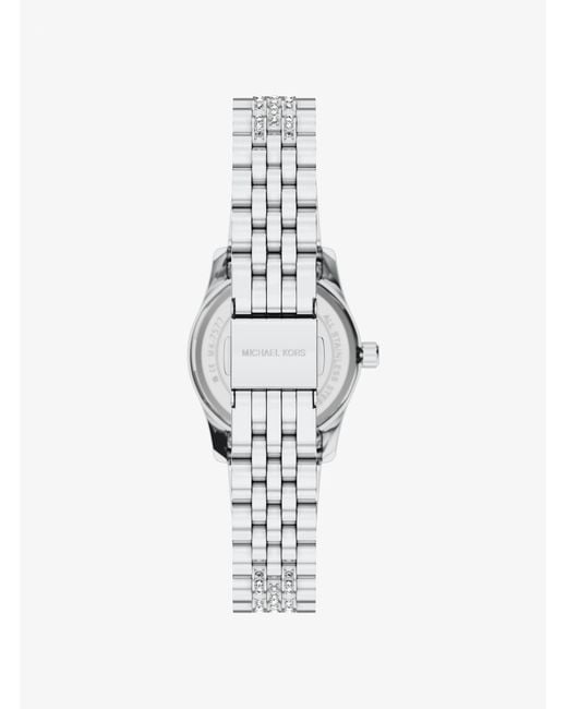 Michael Kors White Petite Lexington Pavé-Tone Watch