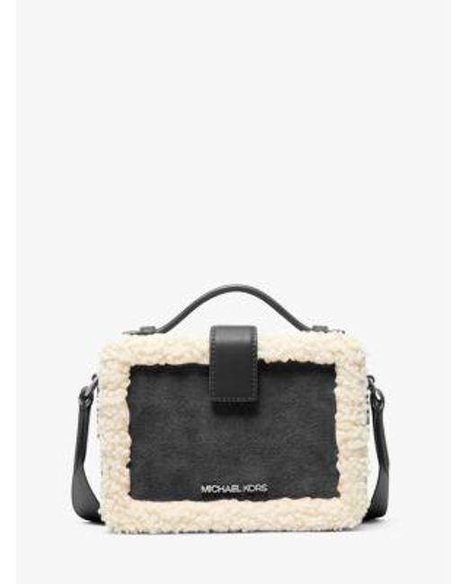 Michael Kors Black Cooper Suede And Sherpa Crossbody Bag for men