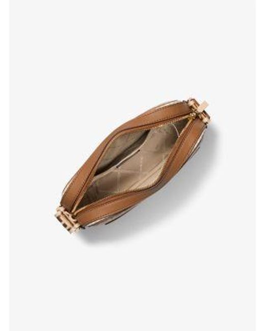 Michael Kors Natural Maeve Large Signature Crossbody Bag