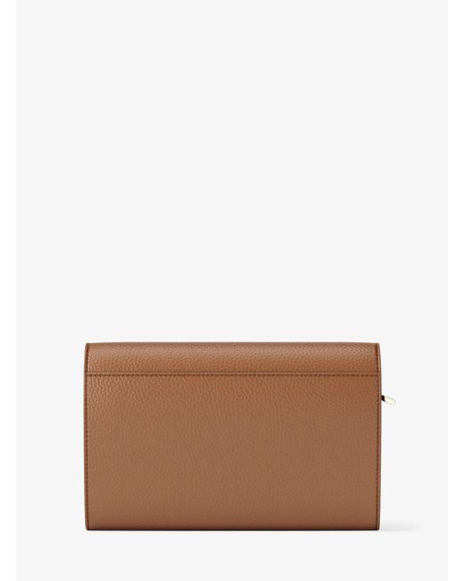 MICHAEL Michael Kors Brown Mk Jet Set Large Pebbled Leather Wallet