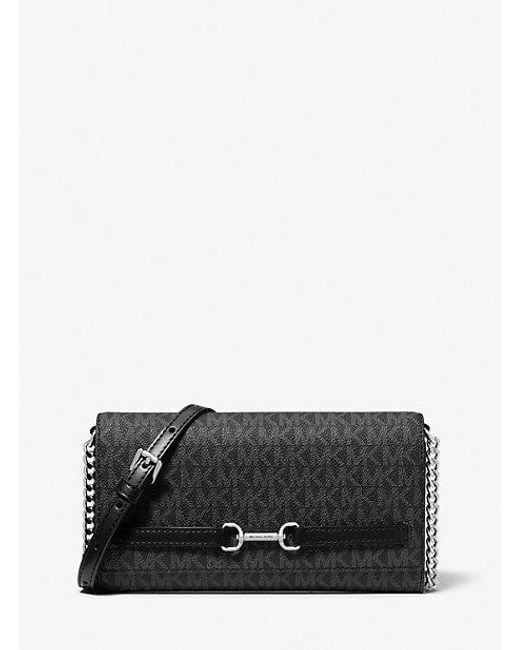 Michael Kors Gray Carson Large Signature Logo Convertible Crossbody Bag