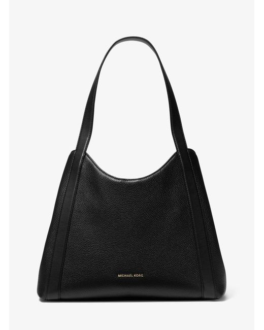 Michael Kors Rosemary Large Pebbled Leather Shoulder Bag in Black Lyst