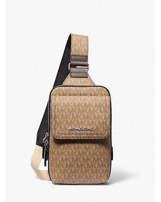 Michael Kors Natural Hudson Signature Logo Sling Pack for men